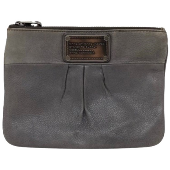 Marc By Marc Jacobs Handbags - Marc by Marc Jacobs Clutch Gray Leather Standard Supply Workwear